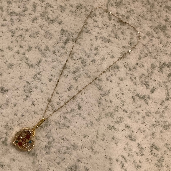 Gold Heart Chocolate Box Pendant Necklace NWT 20”- 22” - Picture 16 of 16